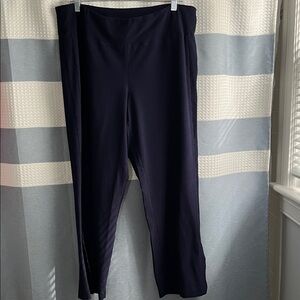 Women's Navy Straight-Leg Pants